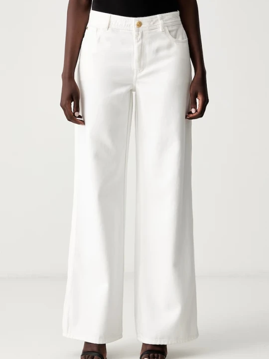 Zdjęcie produktu Marciano by Guess jeansy wide leg damskie LAURA beżowy