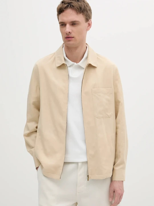Zdjęcie produktu Marciano by Guess kurtka z domieszką lnu beżowy