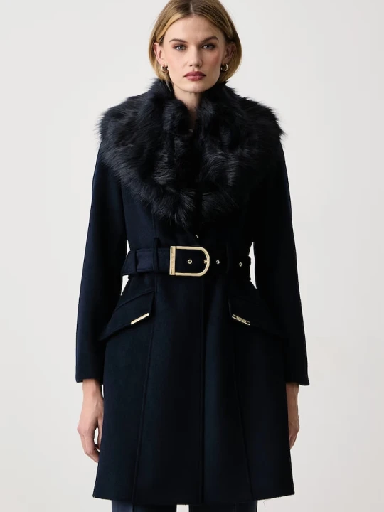 Zdjęcie produktu Marciano by Guess płaszcz męski z wełną NEW ALICE granatowy