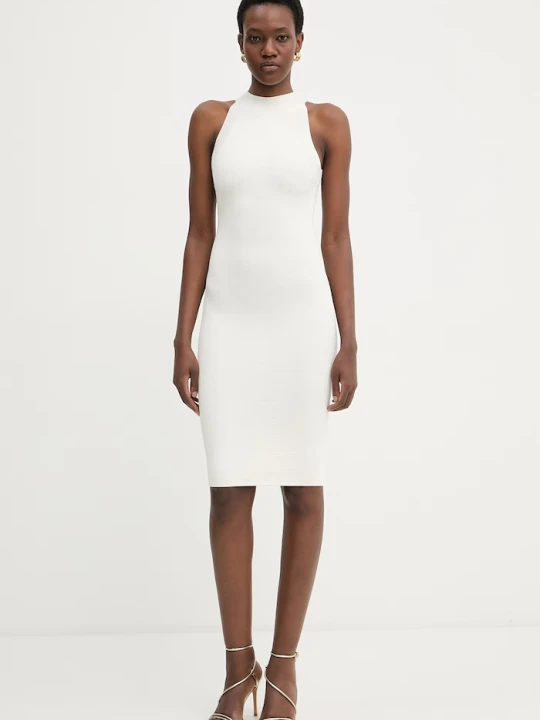 Zdjęcie produktu Marciano by Guess sukienka bodycon z wiskozą KIANNA beżowy