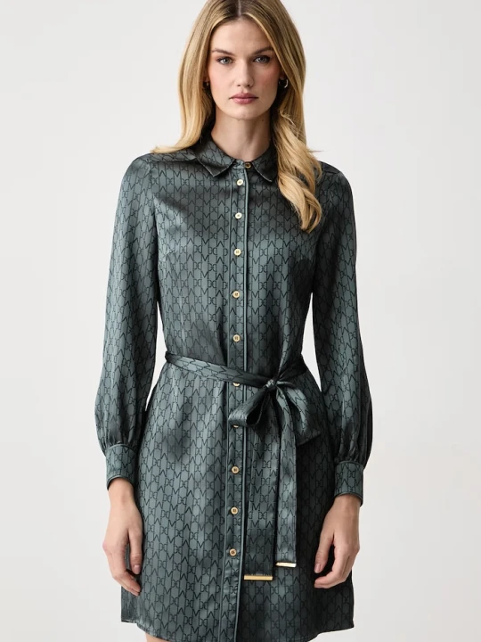 Zdjęcie produktu Marciano by Guess sukienka koszulowa z wiskozą SIENNA niebieski
