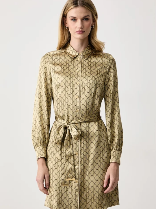 Zdjęcie produktu Marciano by Guess sukienka koszulowa z wiskozą SIENNA złoty