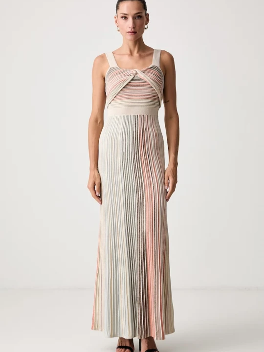 Zdjęcie produktu Marciano by Guess sukienka letnia z wiskozą ROSY beżowy