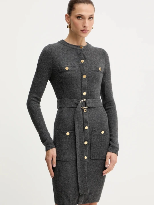Zdjęcie produktu Marciano by Guess sukienka z dodatkiem kaszmiru AFRAH szary