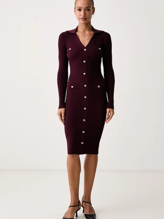 Zdjęcie produktu Marciano by Guess sukienka z wiskozą LIMA bordowy