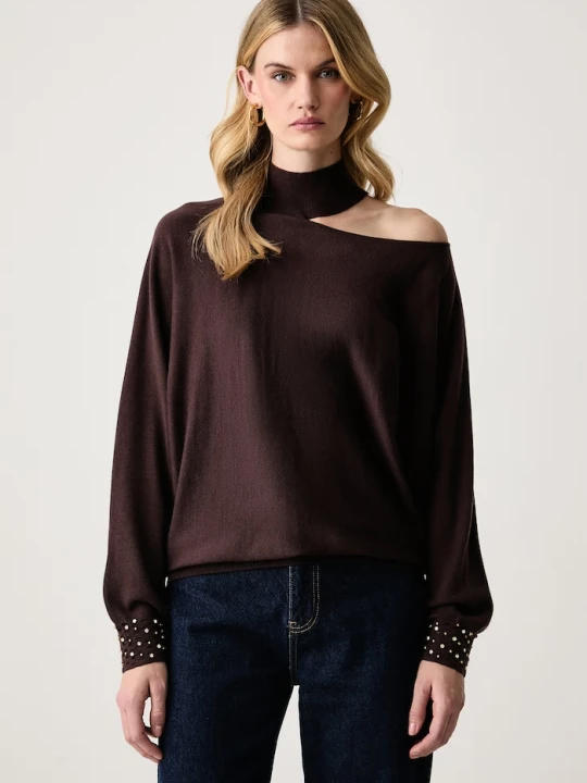 Zdjęcie produktu Marciano by Guess sweter damski z dodatkiem wełny ROMINA brązowy
