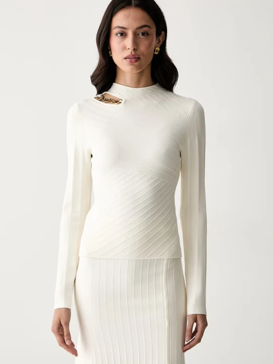 Zdjęcie produktu Marciano by Guess sweter damski z wiskozą KAEDA beżowy