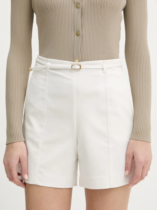Zdjęcie produktu Marciano by Guess szorty eleganckie damskie z bawełną SUNNY beżowy