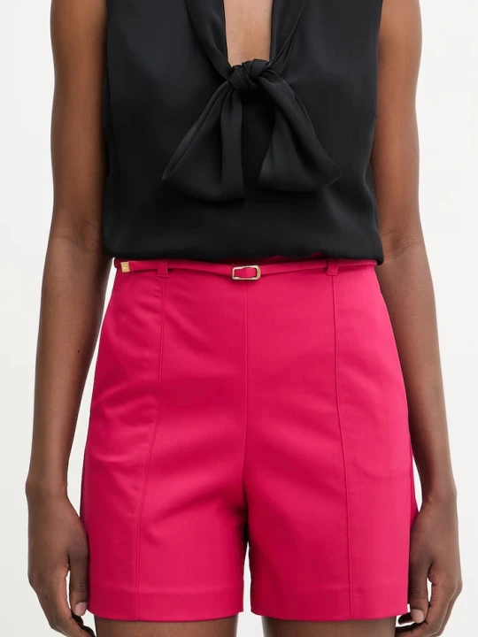 Zdjęcie produktu Marciano by Guess szorty eleganckie damskie z bawełną SUNNY różowy