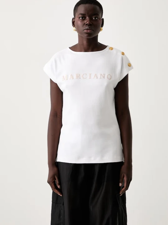 Zdjęcie produktu Marciano by Guess T-shirt damski bawełniany NEW LYRIS biały