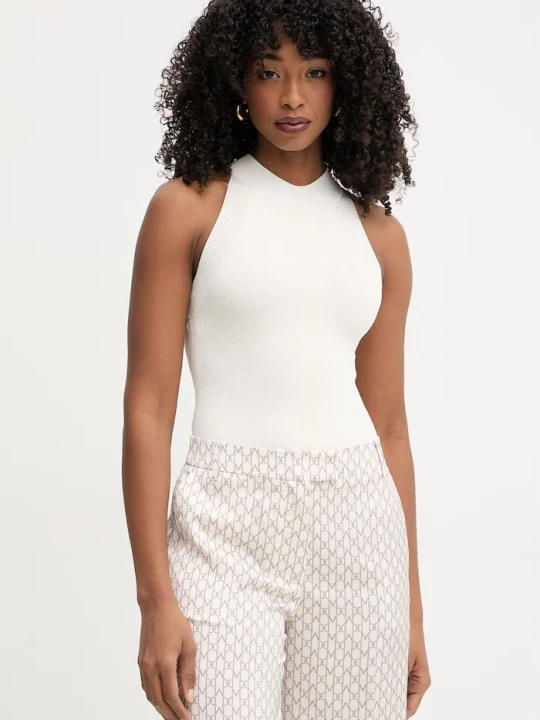 Zdjęcie produktu Marciano by Guess top damski z wiskozą KIANNA beżowy
