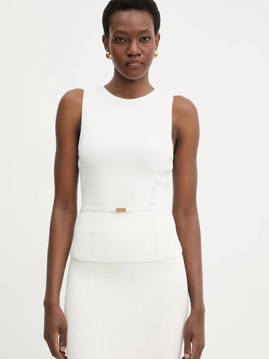 Zdjęcie produktu Marciano by Guess top damski z wiskozy KASHU beżowy