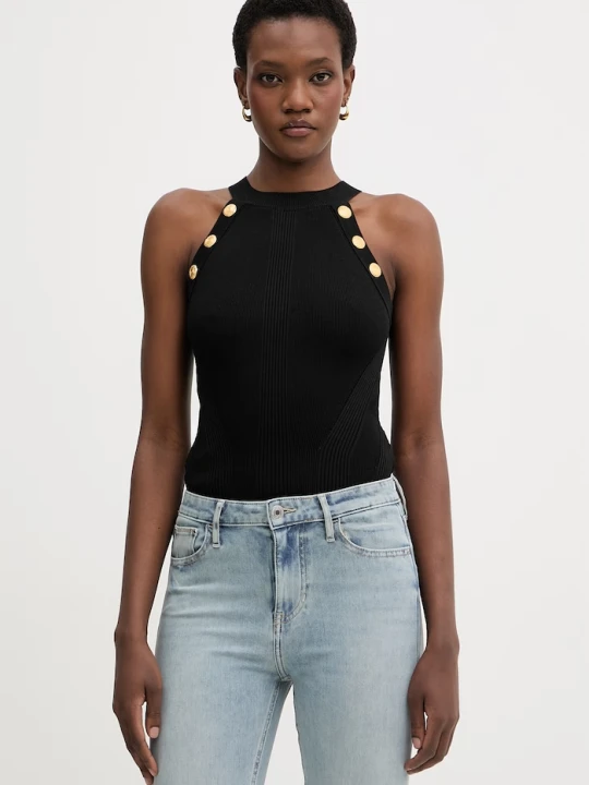 Zdjęcie produktu Marciano by Guess top damski z wiskozy LOLI czarny