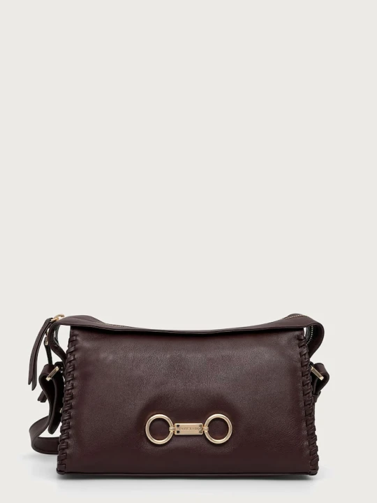 Zdjęcie produktu Marciano by Guess torebka crossbody damska skórzana bordowy