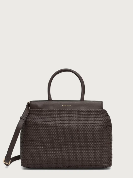 Zdjęcie produktu Marciano by Guess torebka shopper damska skórzana YULIA brązowy