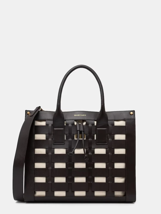 Zdjęcie produktu Marciano by Guess torebka tote damska skórzana brązowy