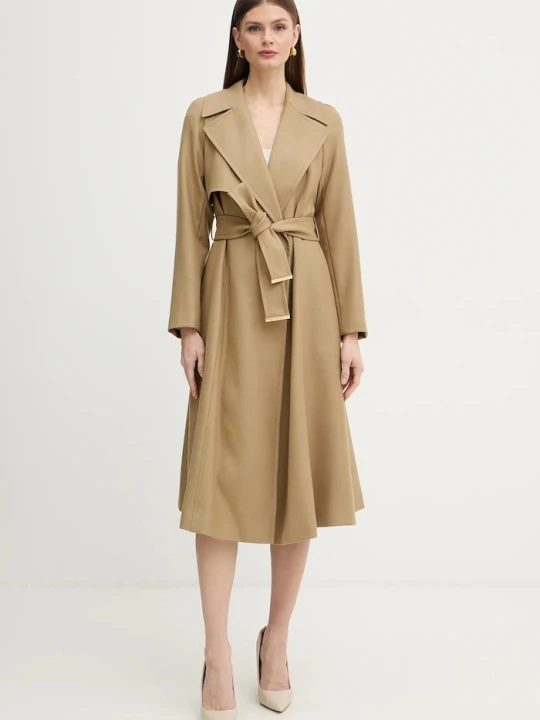 Zdjęcie produktu Marciano by Guess trencz z dodatkiem wełny ETHEL zielony