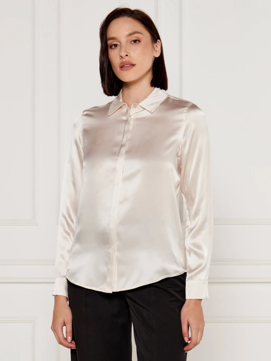 Zdjęcie produktu Marciano Guess Jedwabna koszula | Regular Fit ecru