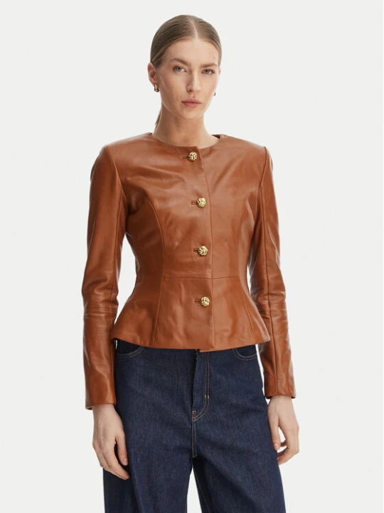 Zdjęcie produktu Marciano Guess Kurtka skórzana G6GL02 L0083 Brązowy Regular Fit