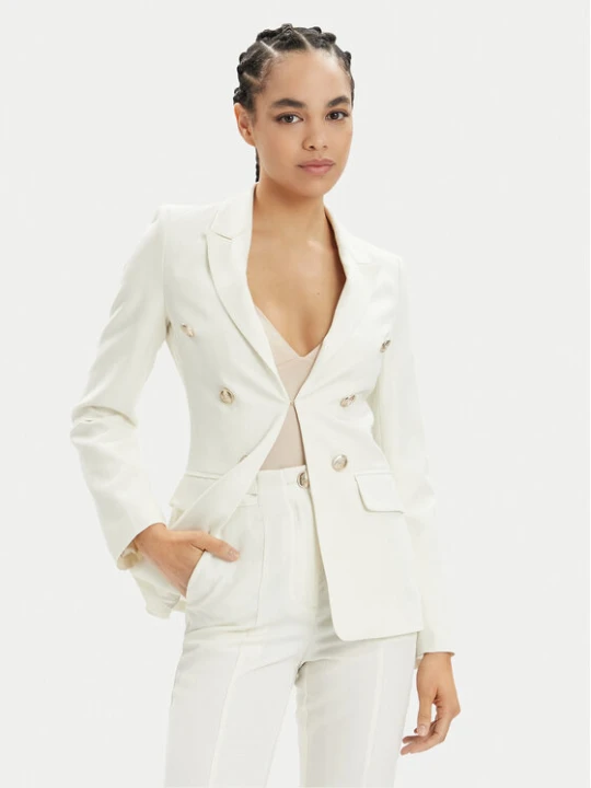 Zdjęcie produktu Marciano Guess Marynarka Martina 4GGN14 7158A Écru Blazer Fit Kremowy