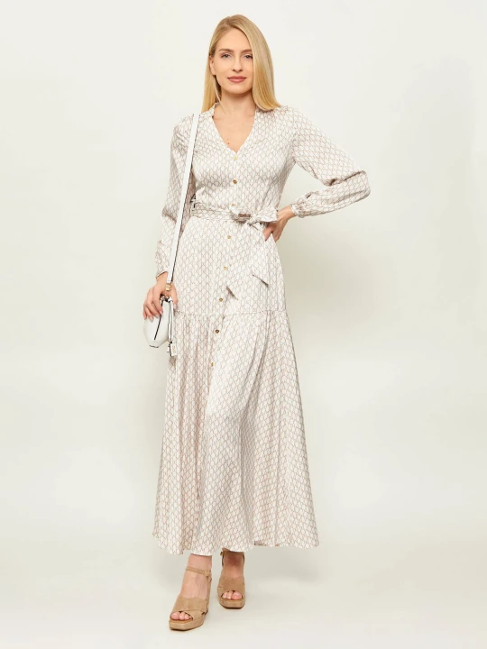 Zdjęcie produktu Marciano Guess Satynowa sukienka GISELLE beżowy