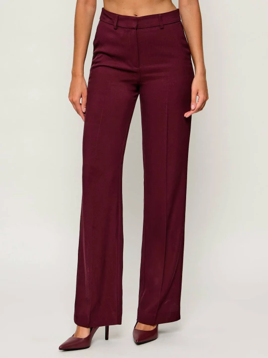 Zdjęcie produktu Marciano Guess Spodnie ABBY | Straight fit | z dodatkiem wełny bordowy