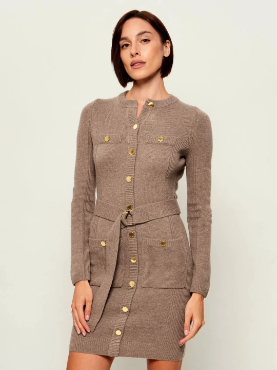 Zdjęcie produktu Marciano Guess Sukienka Afrah | z dodatkiem kaszmiru brązowy