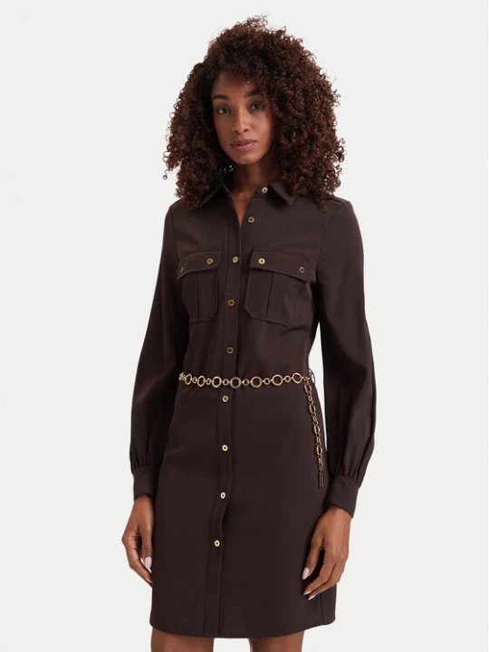 Zdjęcie produktu Marciano Guess Sukienka koszulowa G6YK25 W3204 Brązowy ciemny Regular Fit