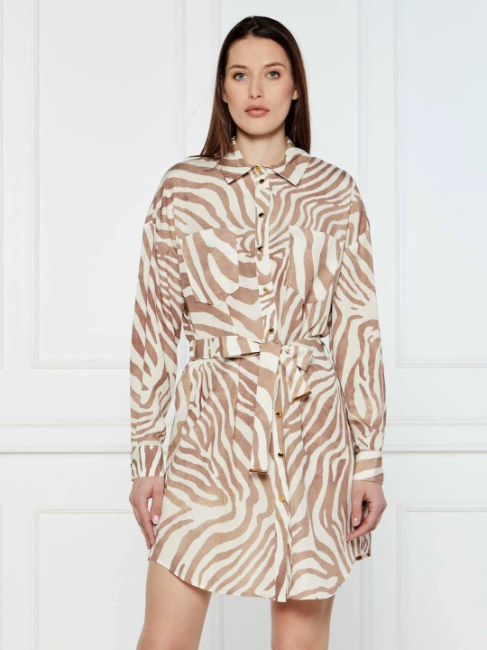 Zdjęcie produktu Marciano Guess Sukienka ROSIE | z dodatkiem lnu beżowy