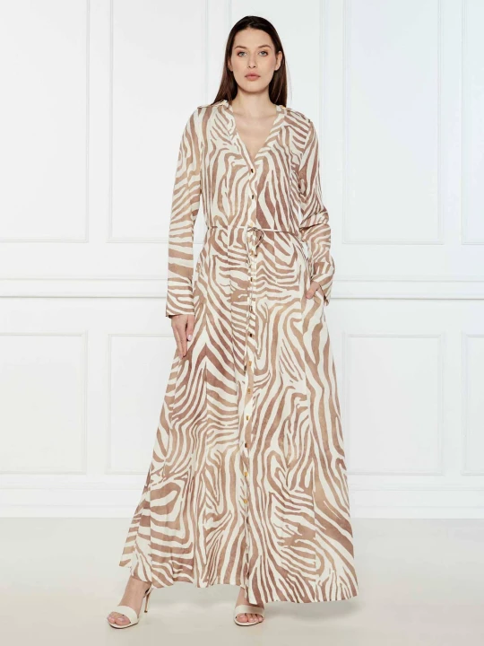 Zdjęcie produktu Marciano Guess Sukienka | z dodatkiem lnu beżowy