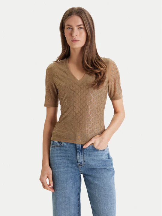 Zdjęcie produktu Marciano Guess T-Shirt 5RGP22 6311A Beżowy Regular Fit