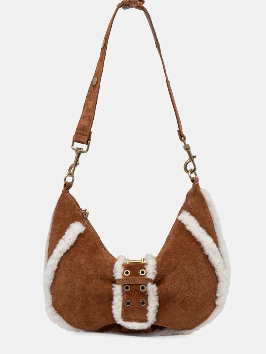 Zdjęcie produktu Marciano by Guess torebka zamszowa brązowy