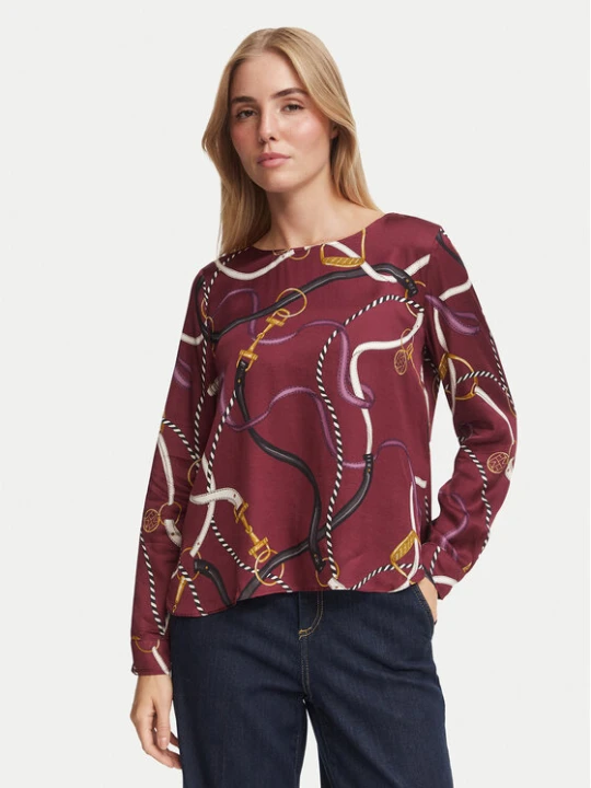 Zdjęcie produktu Marella Bluzka Emme by Marella Effetto 2625116112 Bordowy Regular Fit