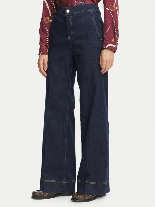 Zdjęcie produktu Marella Jeansy Emme by Marella Struzzo 2625186101 Granatowy Wide Leg