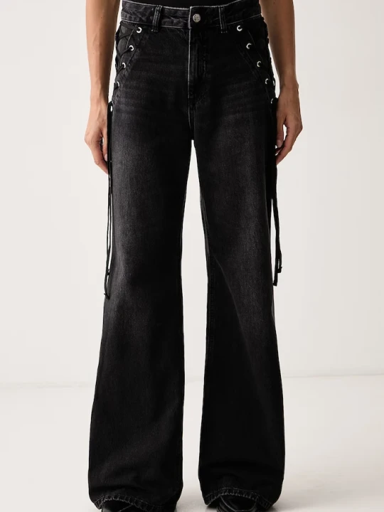 Zdjęcie produktu Marella jeansy wide leg damskie MLSWLEG3 czarny