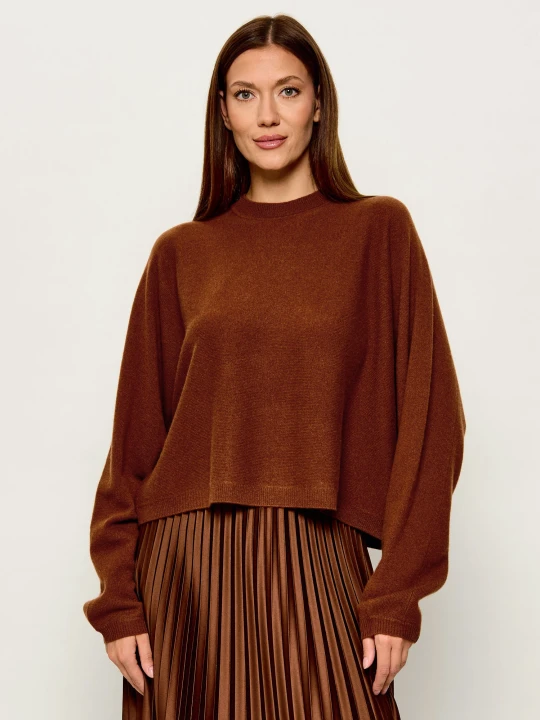 Zdjęcie produktu Marella Kaszmirowy sweter Mllcera | Loose fit brązowy