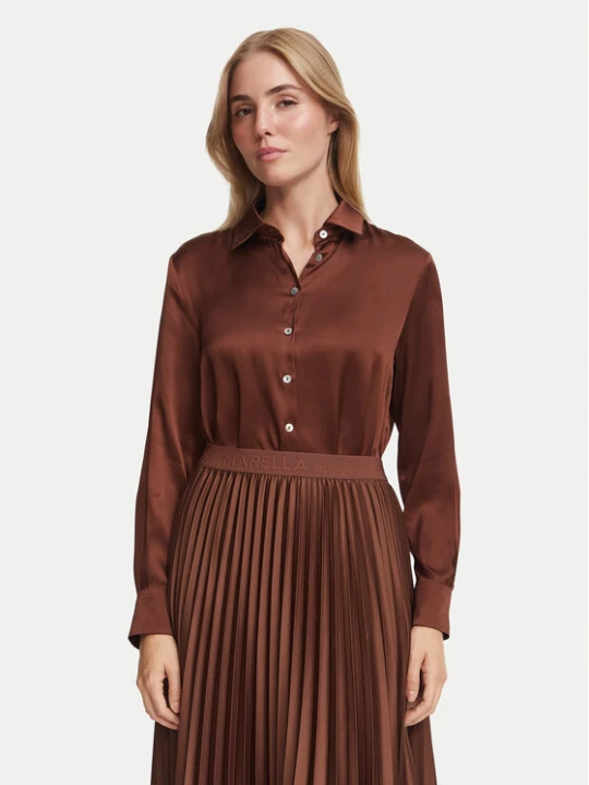 Zdjęcie produktu Marella Koszula Alfio 2623116045 Brązowy ciemny Regular Fit