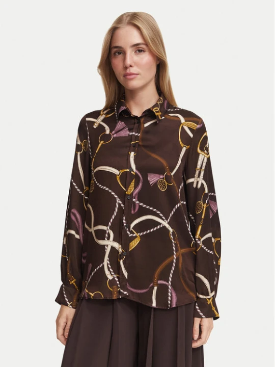 Zdjęcie produktu Marella Koszula Emme by Marella Parole 2625116102 Brązowy ciemny Regular Fit