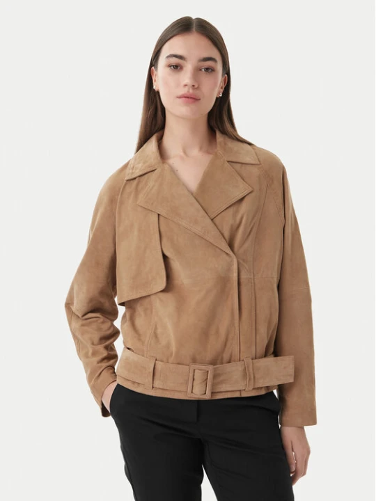 Zdjęcie produktu Marella Kurtka skórzana Epoca 2613441061 Beżowy Regular Fit