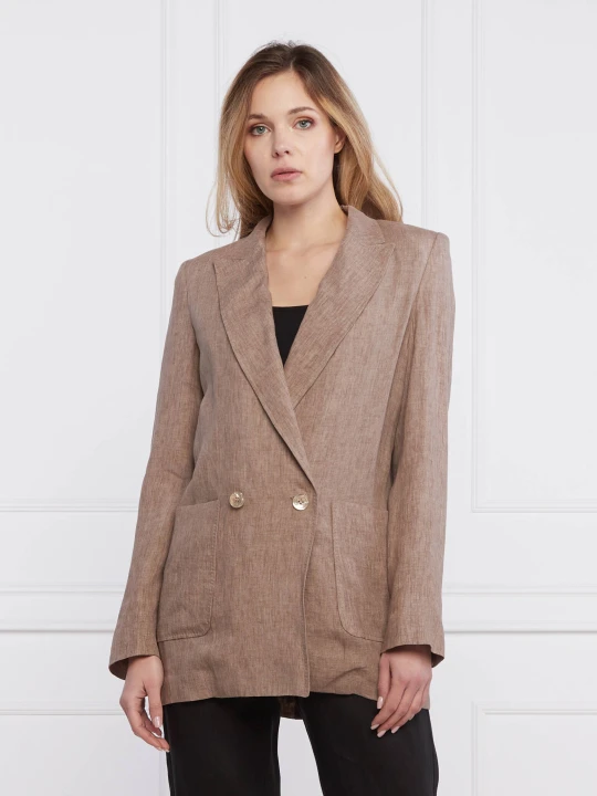 Zdjęcie produktu Marella Lniana marynarka METEORA | Regular Fit brązowy