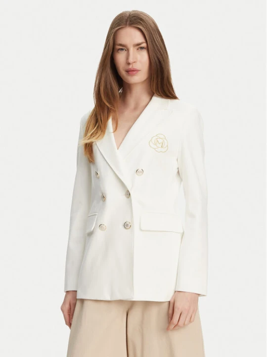 Zdjęcie produktu Marella Marynarka Baiocco 2513911024 Biały Slim Fit