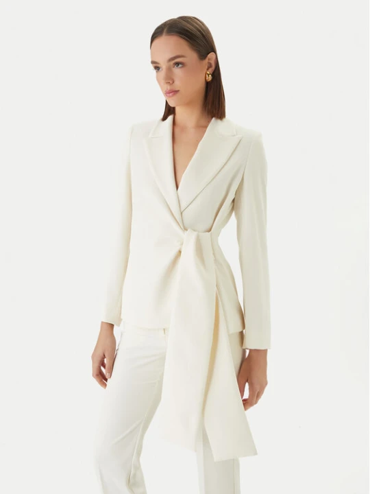 Zdjęcie produktu Marella Marynarka Meandro 2613041053 Écru Slim Fit Kremowy