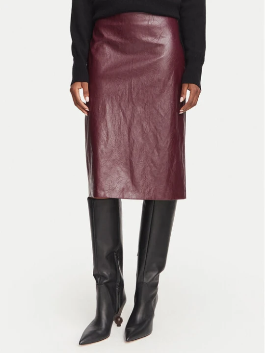 Zdjęcie produktu Marella Spódnica z imitacji skóry Biada 2623106071 Bordowy Slim Fit