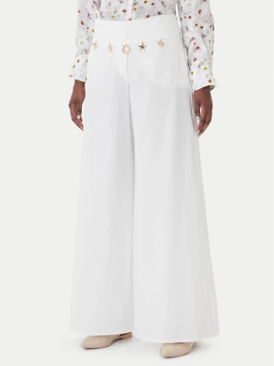 Zdjęcie produktu Marella Spodnie materiałowe Gala 2613131122 Biały Wide Leg