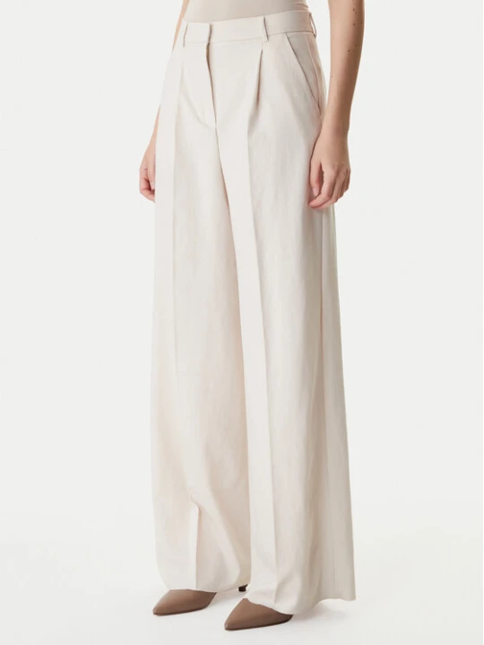 Zdjęcie produktu Marella Spodnie palazzo Slogan2 2615131311 Écru Wide Leg Kremowy