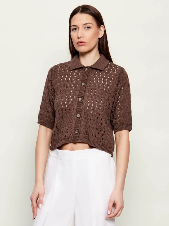 Zdjęcie produktu Marella SPORT Kardigan MLMVOTO | Cropped Fit brązowy