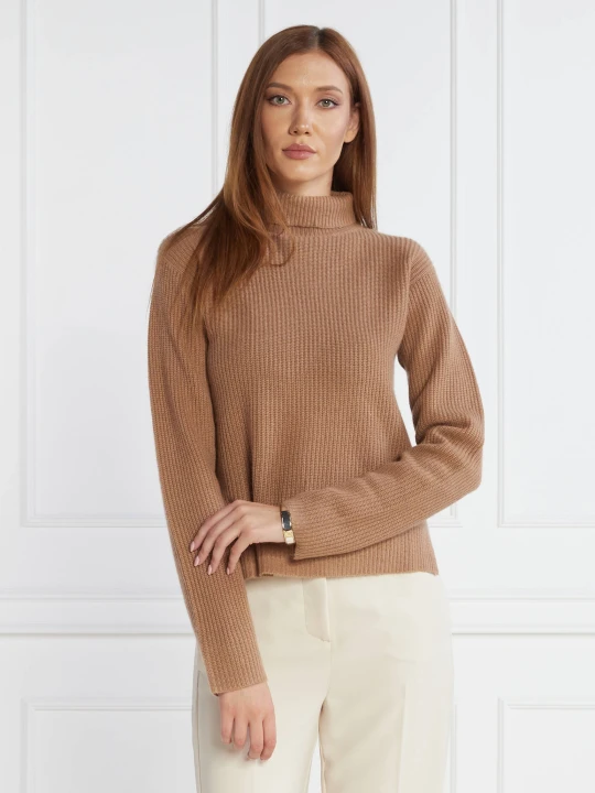 Zdjęcie produktu Marella SPORT Wełniany golf BREST | Regular Fit | z dodatkiem kaszmiru brązowy