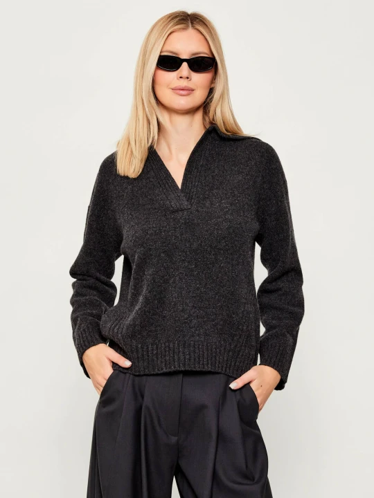 Zdjęcie produktu Marella SPORT Wełniany sweter DOTTO | Relaxed fit czarny