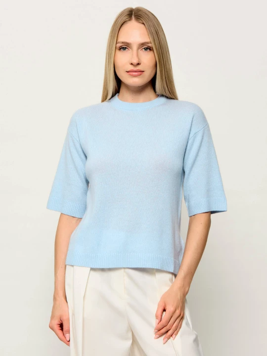 Zdjęcie produktu Marella SPORT Wełniany sweter Mlsvela | Regular Fit | z dodatkiem kaszmiru błękitny