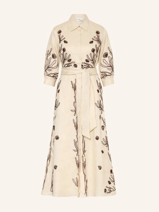 Zdjęcie produktu Marella Sukienka Koszulowa Z Lnu Z Rękawami 3/4 beige